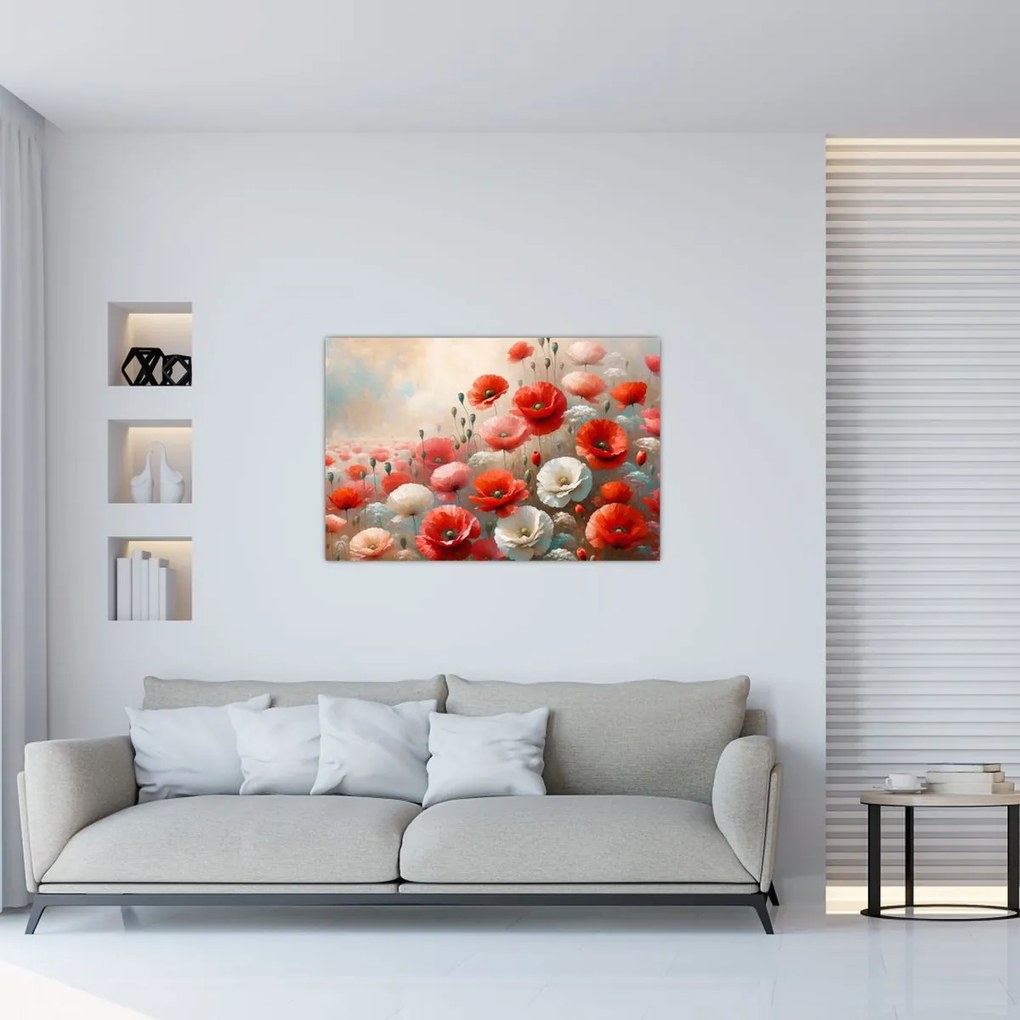 Kép - Pipacsok festménye (90x60 cm)