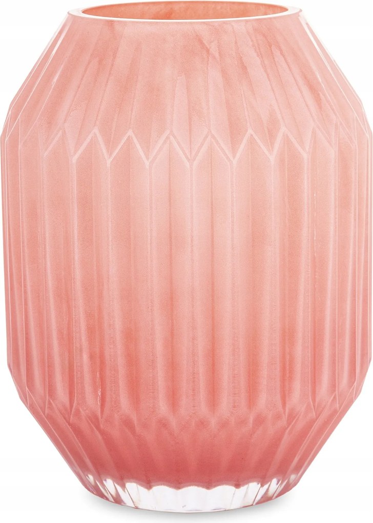 Virágváza Üveg Dísz Elegáns Szoba Dekorációhoz Rózsaszín 19 CM