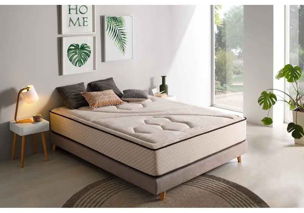 Kemény-közepes keménységű kétoldalas hőszabályozó hab matrac 160x200 cm Tempus Gold – Moonia