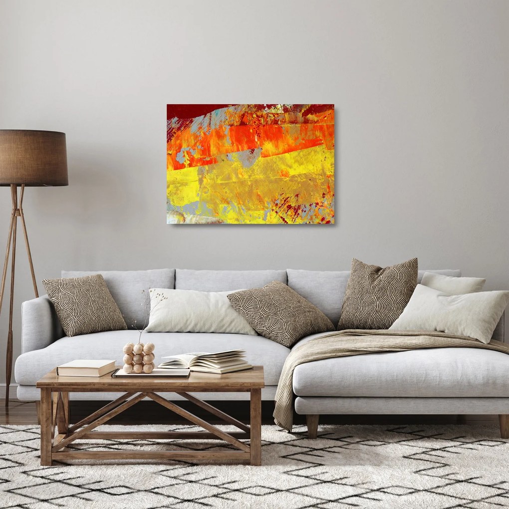 Absztrakció kép - festmény (üvegen) (70x50 cm)
