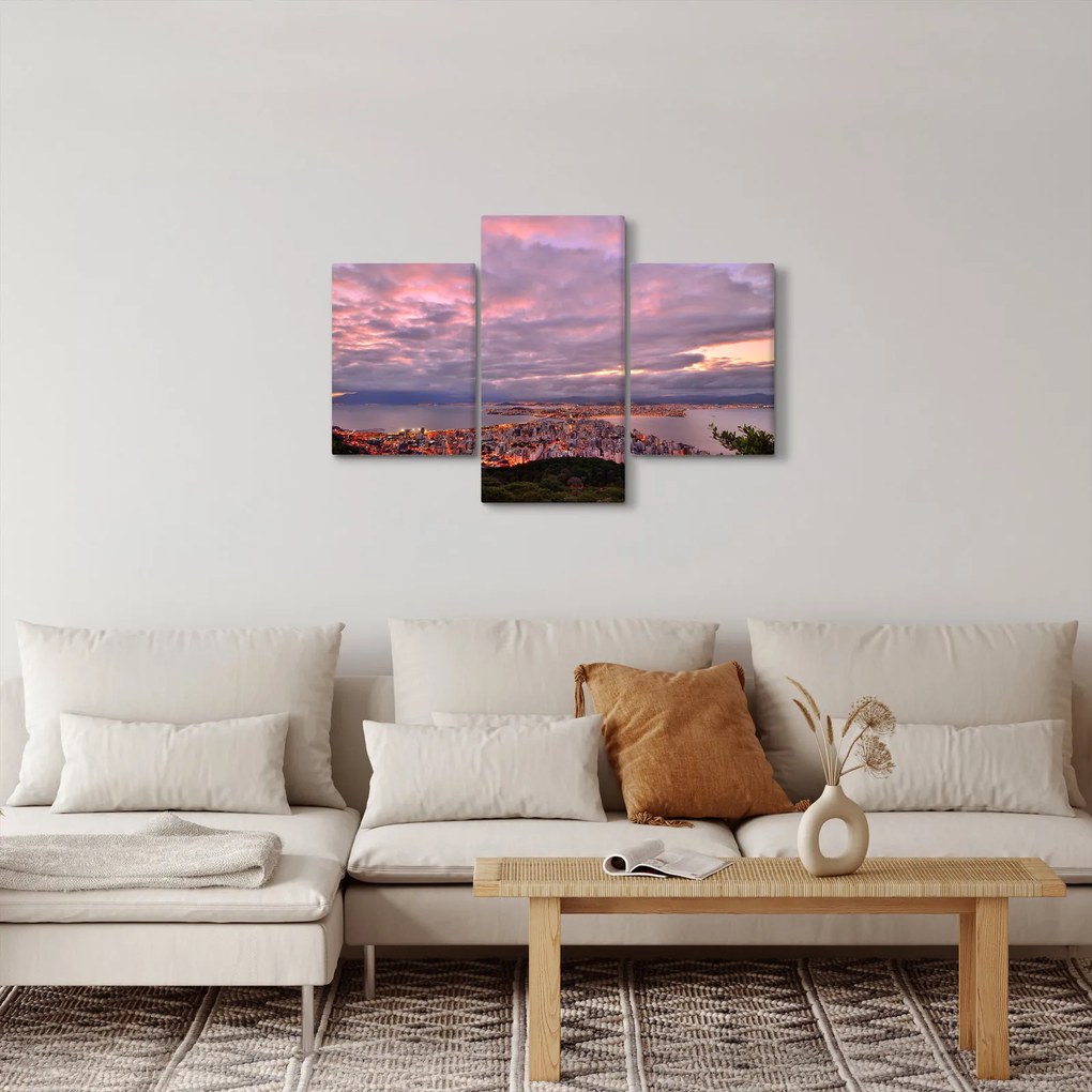 Kép - Alkonyat a város felett (90x60 cm)