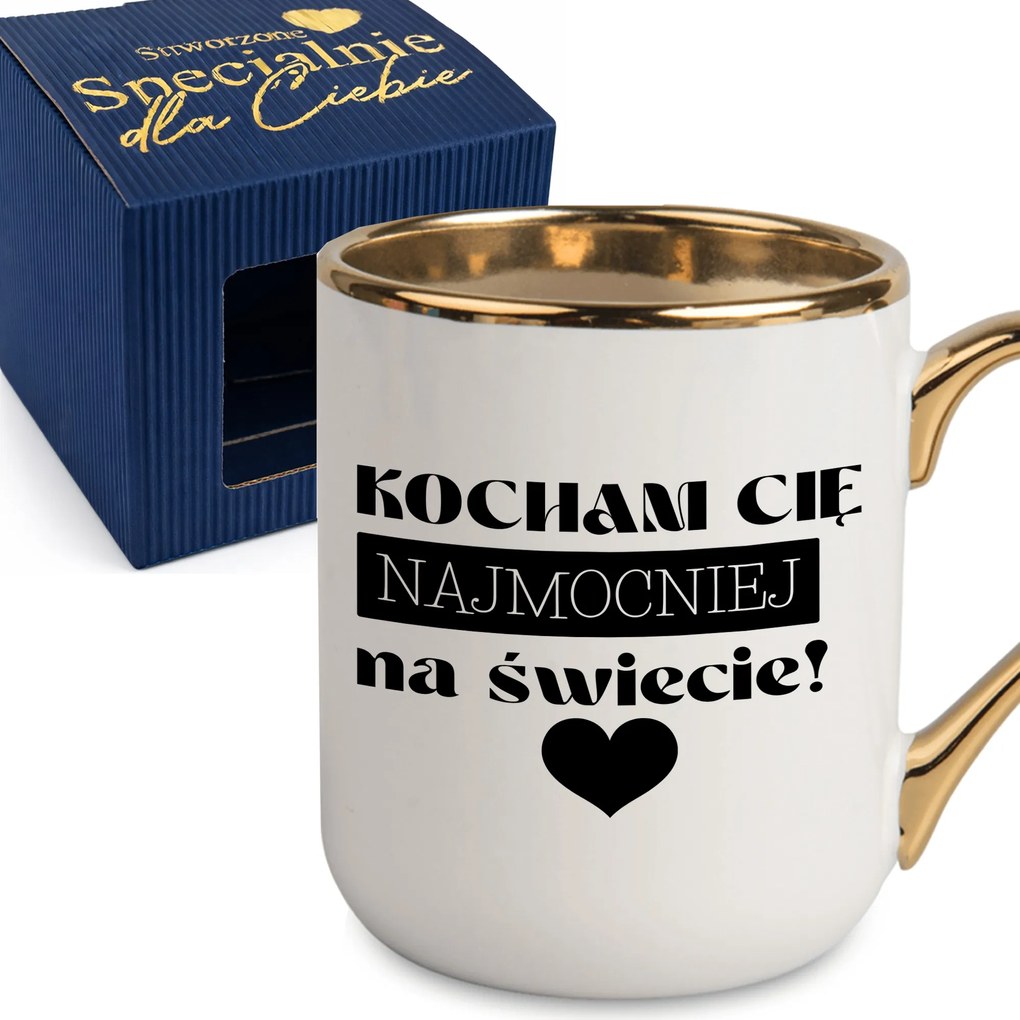 Bögre Elegáns Ajándék Pároknak Szeretlek A Legerősebben Díszcsomag