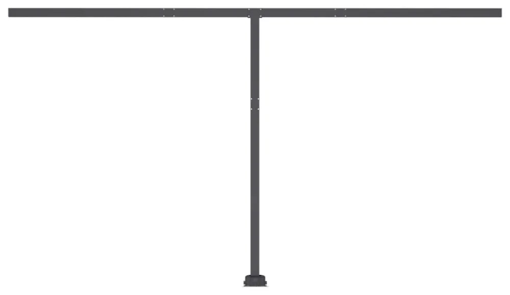kék/fehér automata szélérzékelős és LED-es napellenző 400x300cm