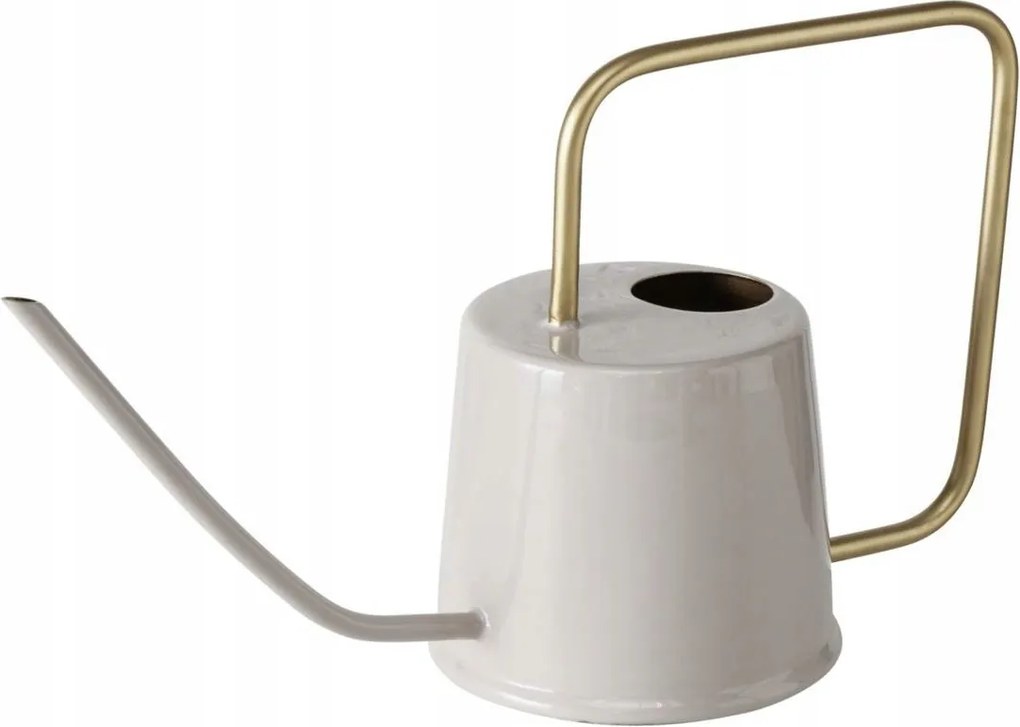 Öntözőkanna fém, fehér zománcozott
