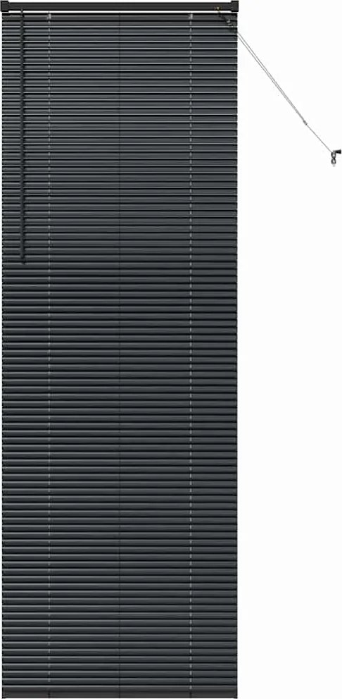 vidaXL Zsalugáter Redőnyök Fekete 220 x 70 cm Alumínium