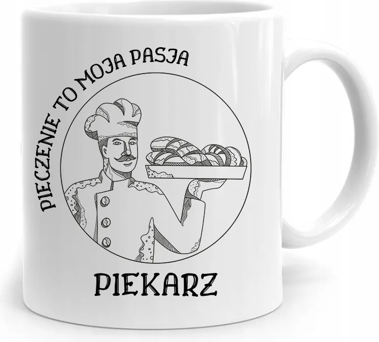 Bögre Ajándék Péknek A Sütés Szenvedélyes, fényképes nyomtatással