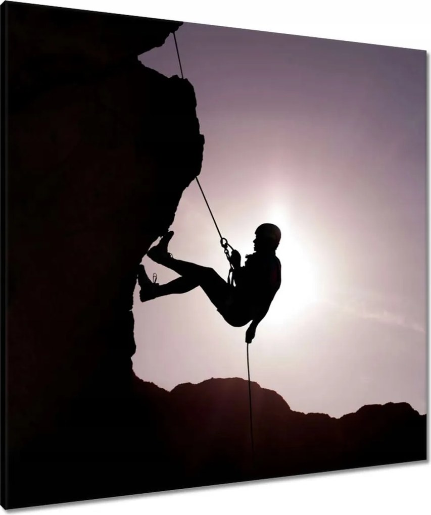 Vászonkép 80x80 Hegymászás a terepen