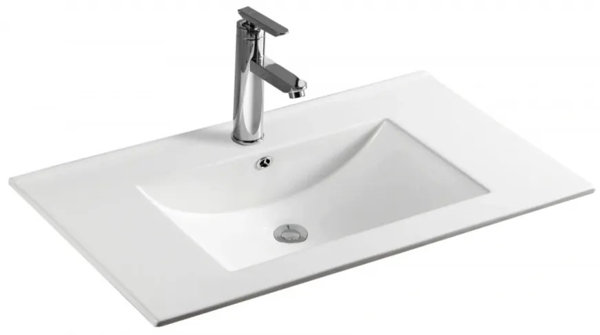 Mirano Formia 80 bútorra építhető kerámia mosdó - 81 x 47 cm