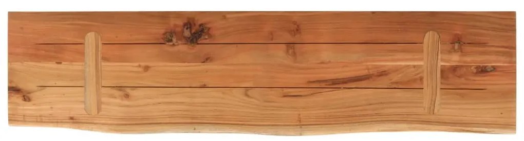 tömör akácfa téglalap alakú fali polc 80 x 20 x 3,8 cm