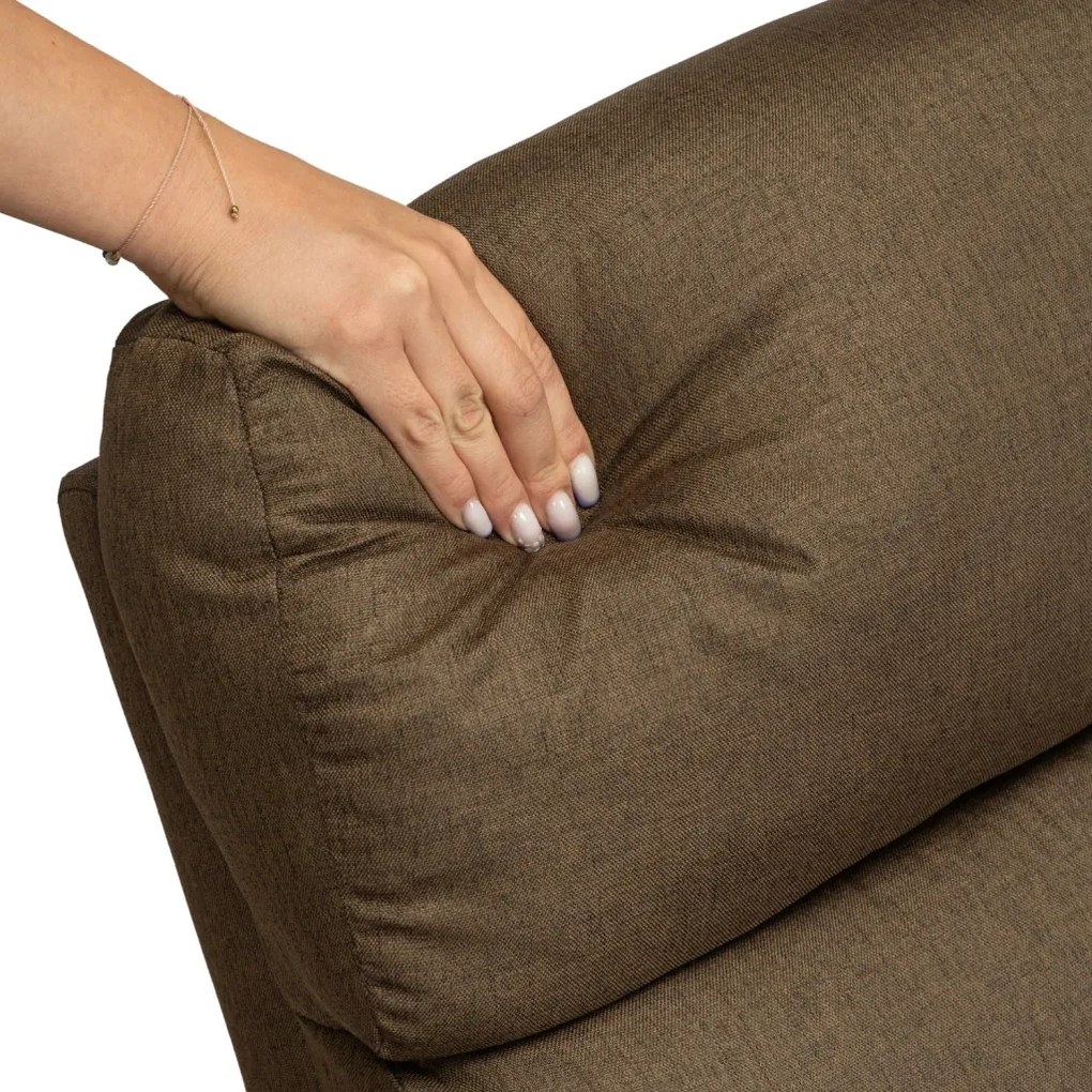 FOTEL COLTON Brązowy z Funkcją Wstawania