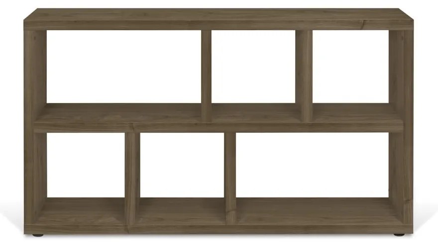 Barna könyvespolc diófa dekorral 150x83 cm Berlin – TemaHome