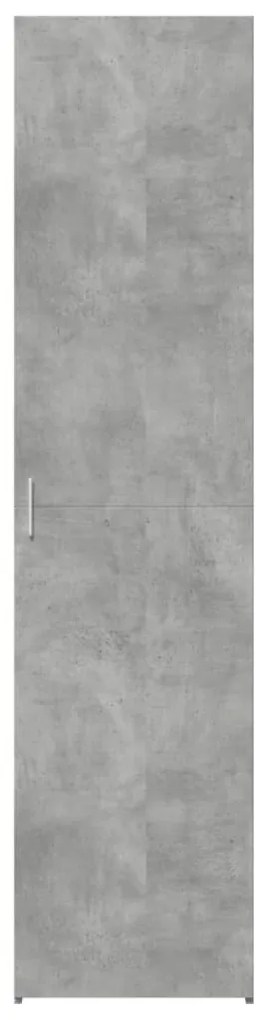 betonszürke szerelt fa magasszekrény 45 x 42,5 x 185 cm