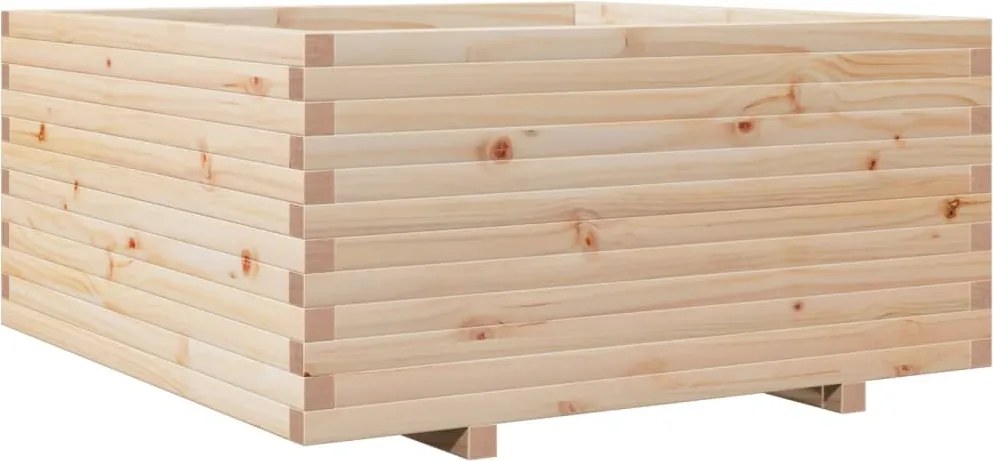 vidaXL tömör fenyőfa kerti virágláda 100 x 100 x 49,5 cm