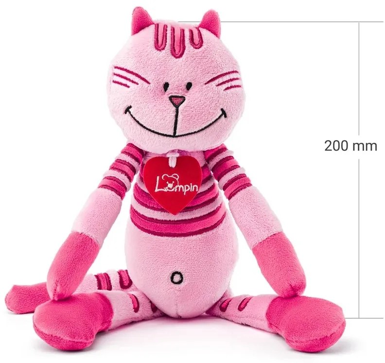 Lumpin Macska  Rosalie, közepes méretű –rózsaszín, 38 cm