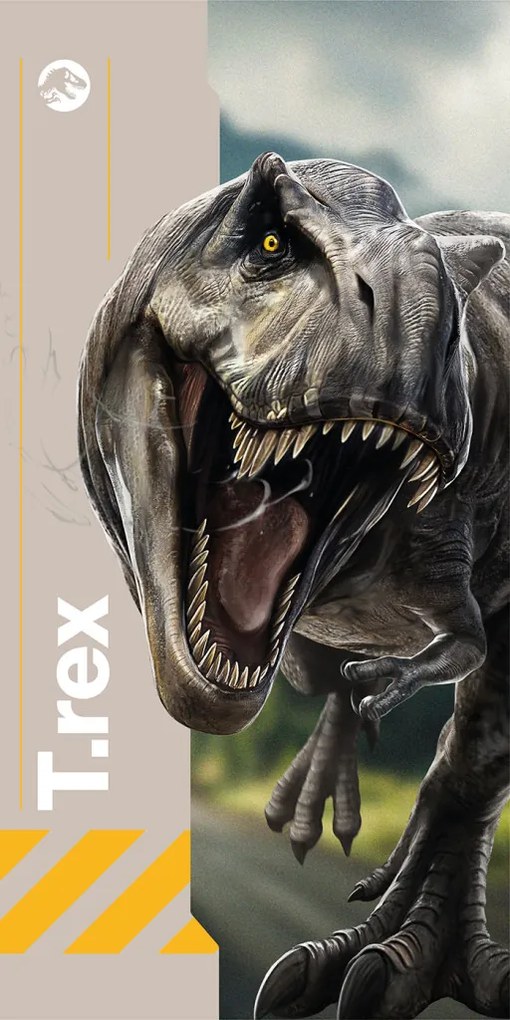 Jurassic World T-Rex fürdőlepedő, strand törölköző 70x140cm