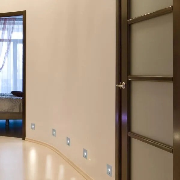 POLUX 309242 ESPO Kültéri Falba Építhető Lámpa Szatén LED IP54