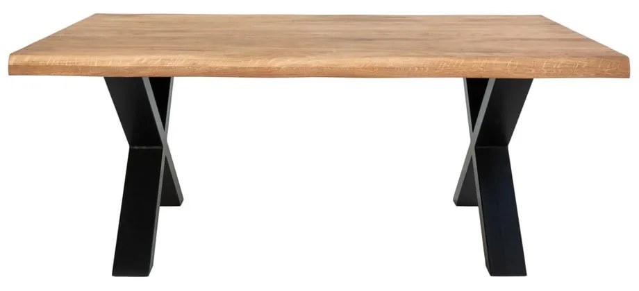 Toulon dohányzóasztal tömör tölgyfa asztallappal, 120 x 70 cm - House Nordic