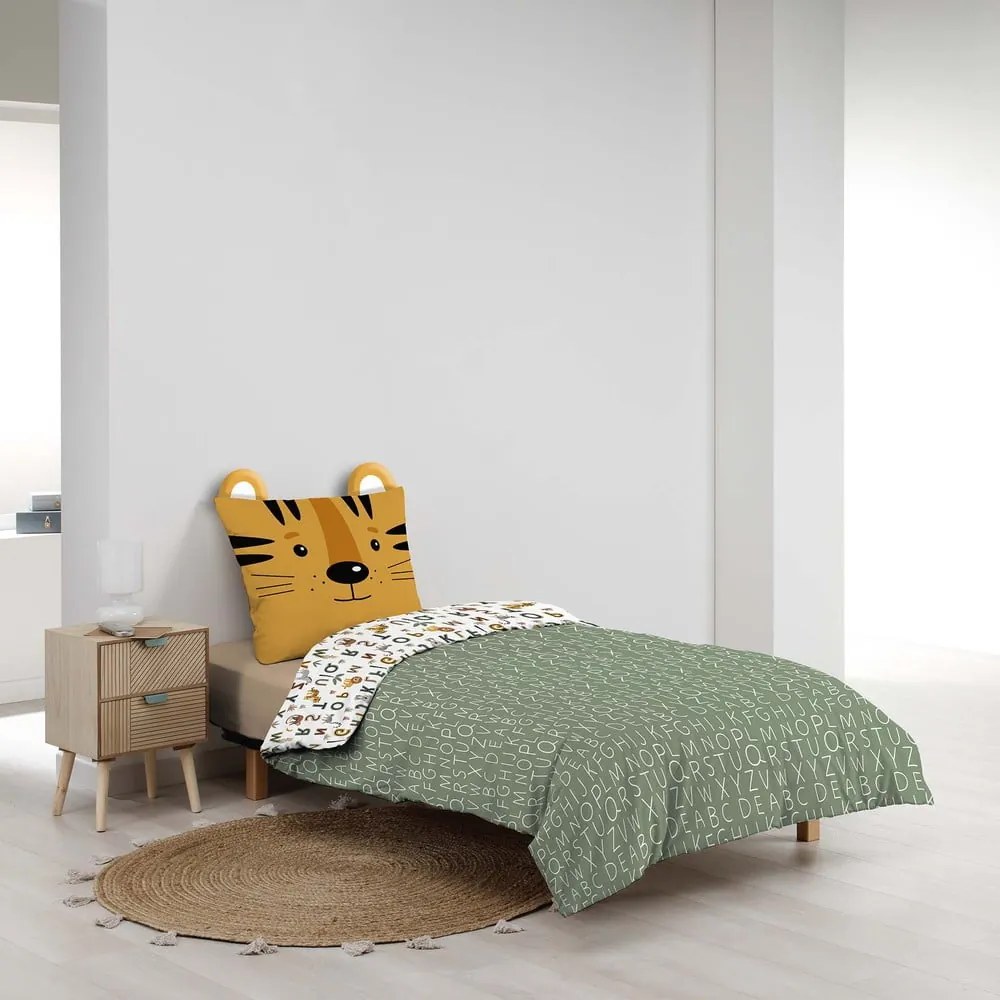 Egyszemélyes pamut gyerek ágyneműhuzat 140x200 cm Tigry – douceur d'intérieur