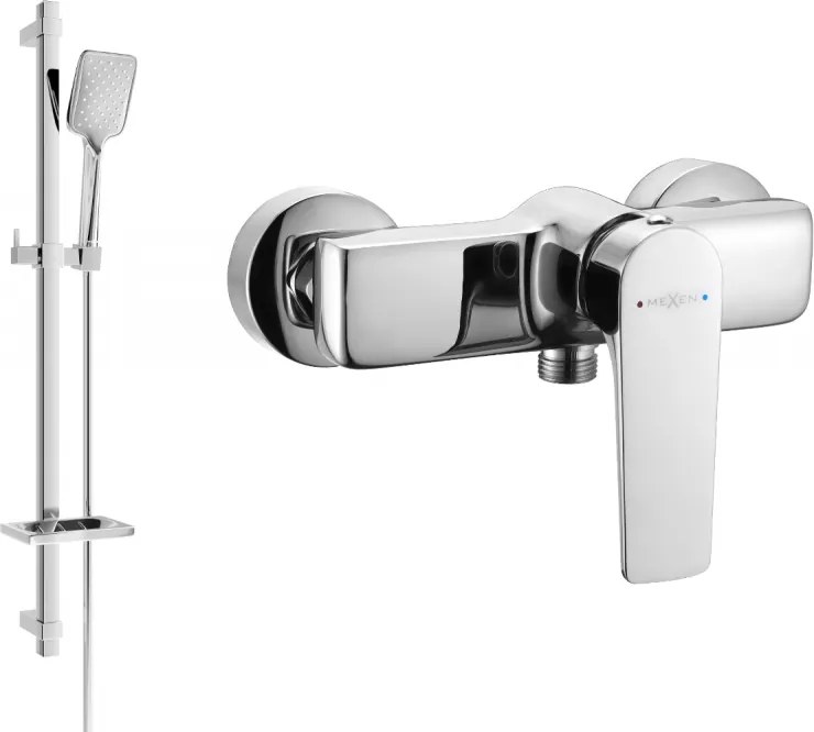 Mexen Lynx DQ62 zuhanycsaptelep zuhanykészlettel, króm - 74594DQ62-00