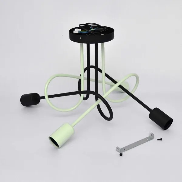 Felületre szerelhető csillár OXFORD 4xE27/15W/230V fekete/zöld