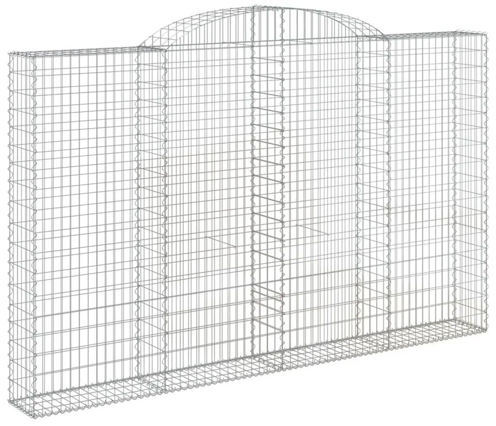 3 db íves horganyzott vas gabion kosár 300x30x180/200 cm