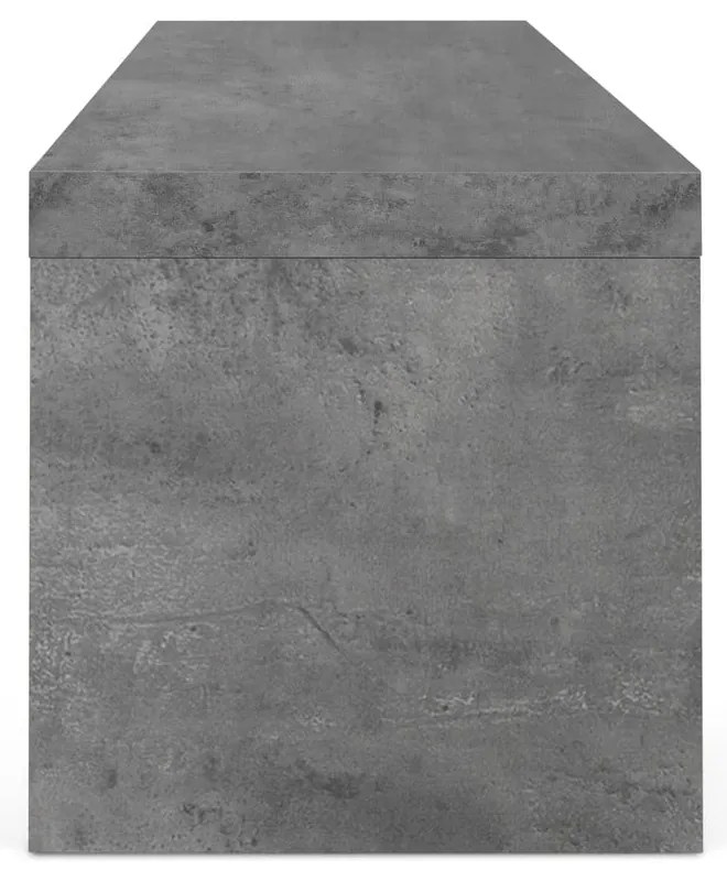 Cliff fekete dupla TV állvány beton dekorral, 125 x 20 cm - TemaHome