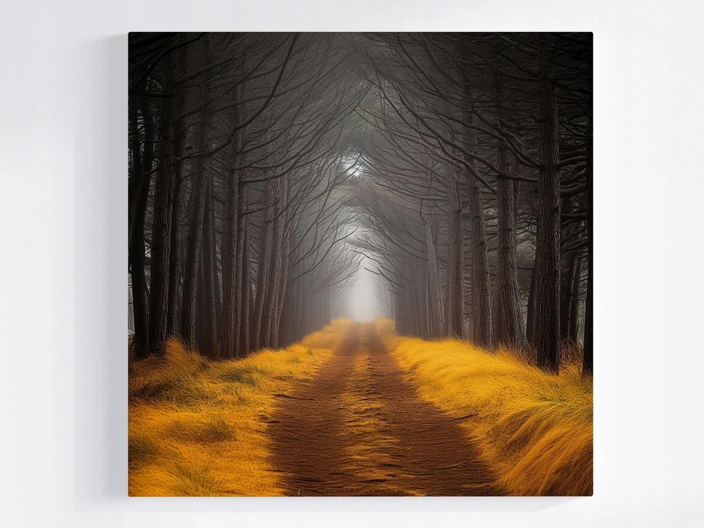 Vászonkép Canvas Tájkép Út Ösvény Sikátor Fák Ősz 40x40