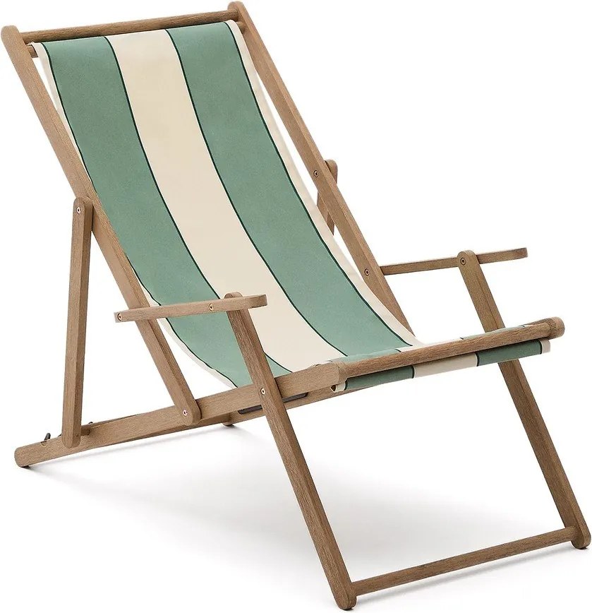 Zöld tömörfa kerti napozóágy Vilara – Kave Home