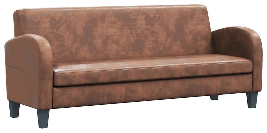 vidaXL háromszemélyes barna művelúr kanapé