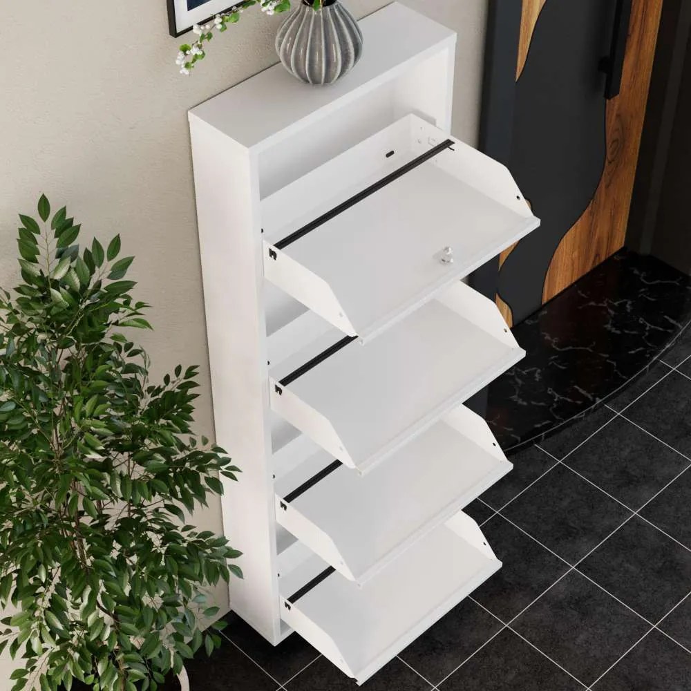 Locking cipősszekrény, fehér, 50 cm – TR159ORN1114