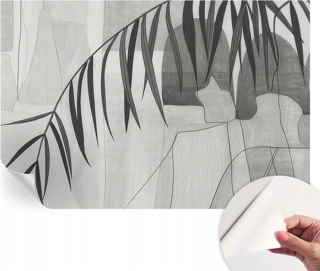 Divatos öntapadós fali tapéta Absztrakt pálmafa 104x70 cm