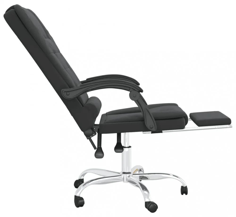 vidaXL fekete műbőr dönthető irodai masszázsszék