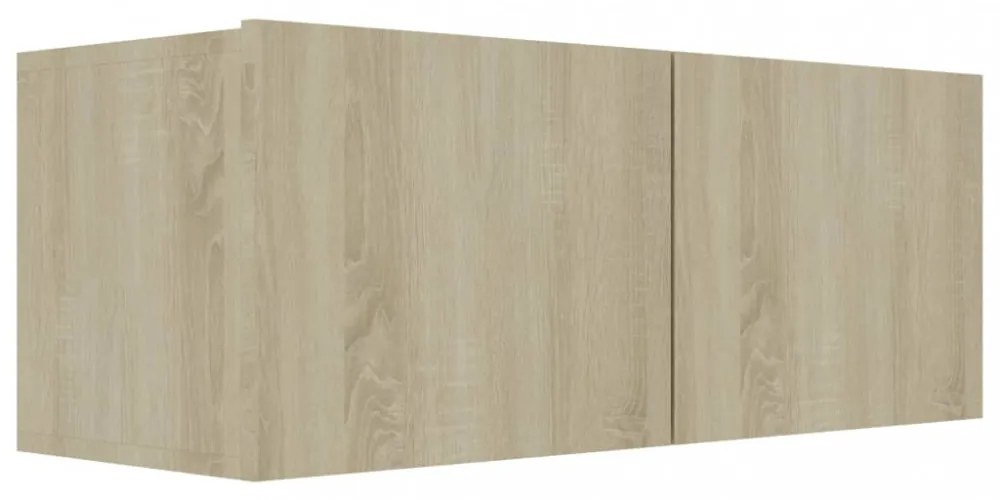 sonoma tölgy szerelt fa TV-szekrény 80 x 30 x 30 cm