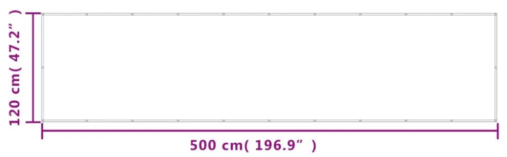 homokszínű 100% oxford poliészter erkélyparaván 120 x 500 cm