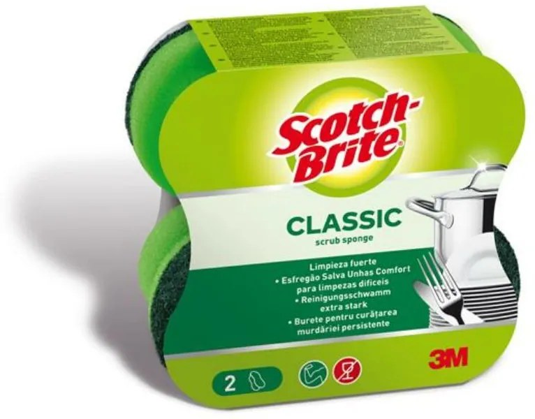 Mosogatószivacs, piskóta alakú, kézkímélő, 3M Scotch-Brite (KHT044)