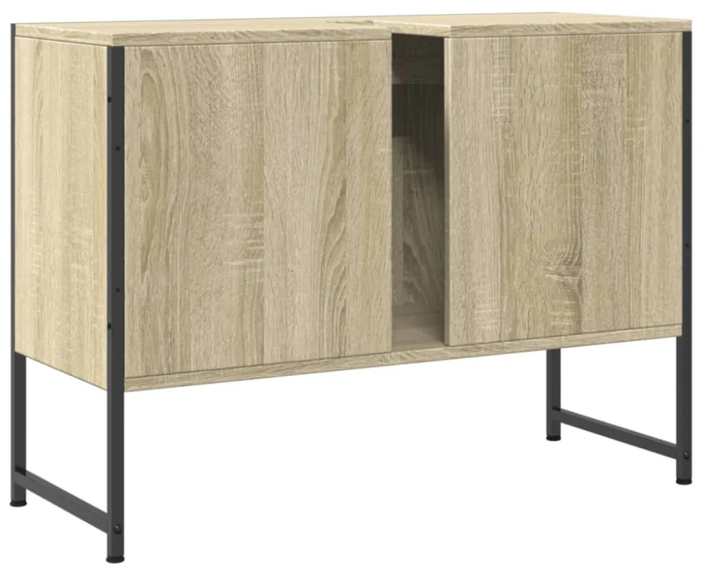 sonoma tölgy szerelt fa fürdőszobai mosdószekrény 80x33x60 cm