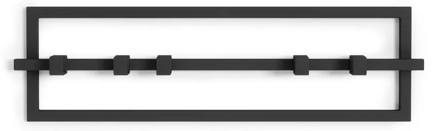 Fekete fém fali fogas Cubiko – Umbra