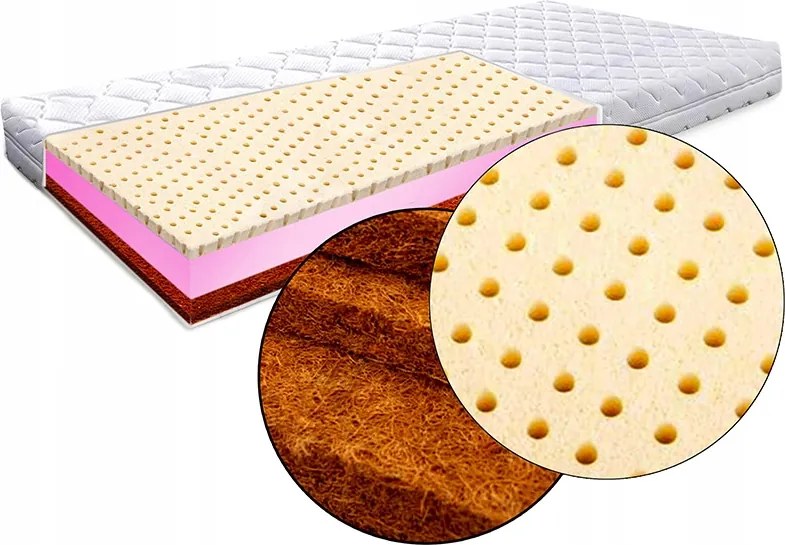 80x180 Gyerek Matrac, Látex És Kókusz, 15CM H4/H5