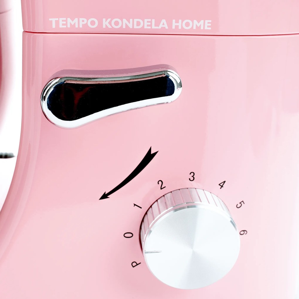 TEMPO-KONDELA KANTE, konyhai robotgép, 1800 W, 5 l, rózsaszín/króm