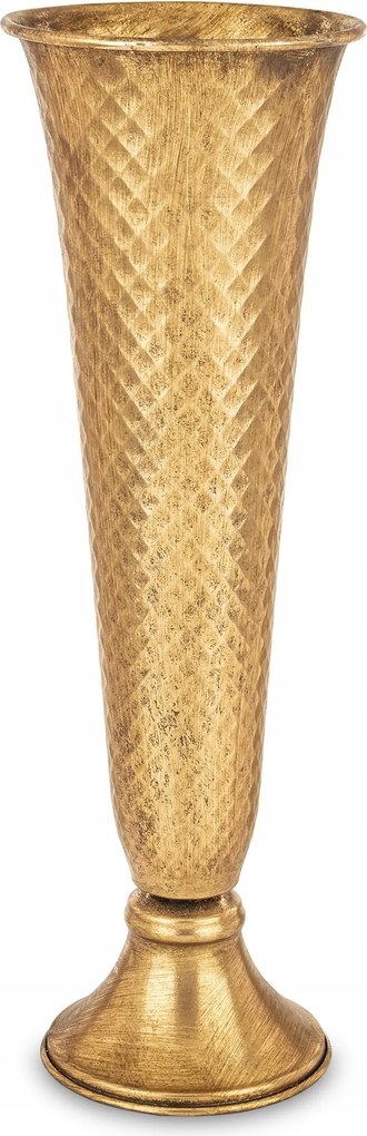 Retro váza kaspó fém arany csésze arany virág kehely