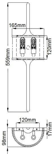 Elstead KL-MONA-S-PC - LED Fürdőszobai fali lámpa MONA 2xG9/3,5W/230V IP44