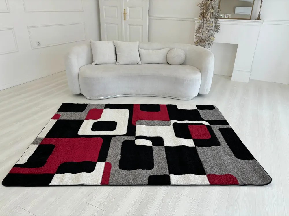 Margit Fekete-piros (Black) szőnyeg 0196 200x280