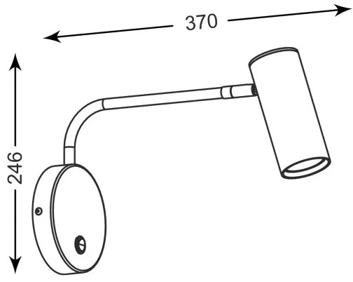 Zuma Line 20034-WH-N - Fali kislámpa TUBO WL 1xGU10/50W/230V fehér