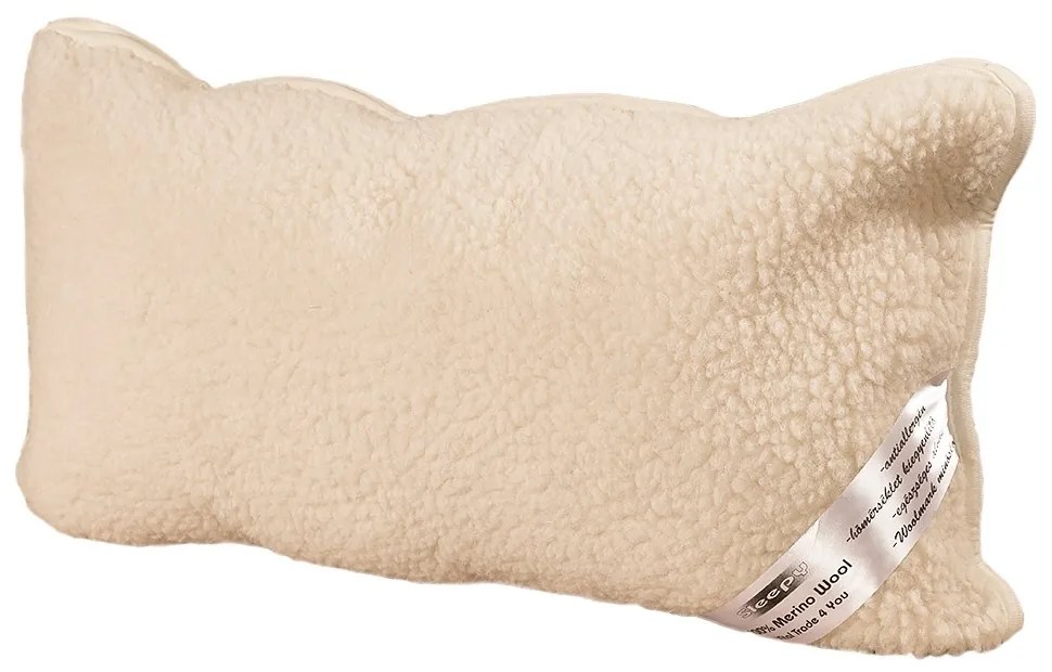 Ortho-Sleepy Natur gyapjú párna gerinckímélő 600 g/m² / 40x80 cm