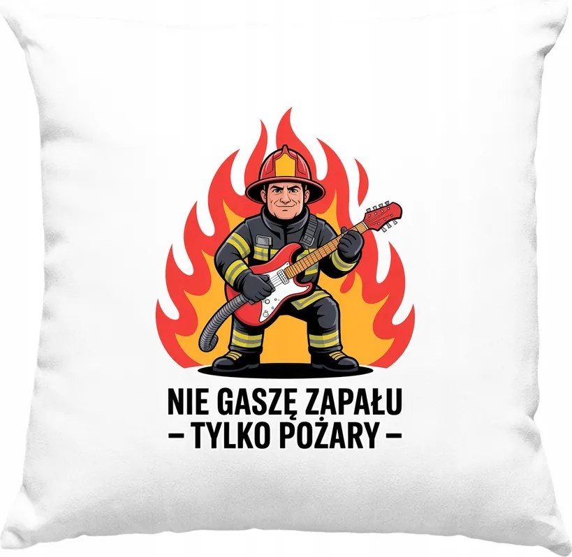 Tűzoltó párna tűzoltó vicc 5 fehér