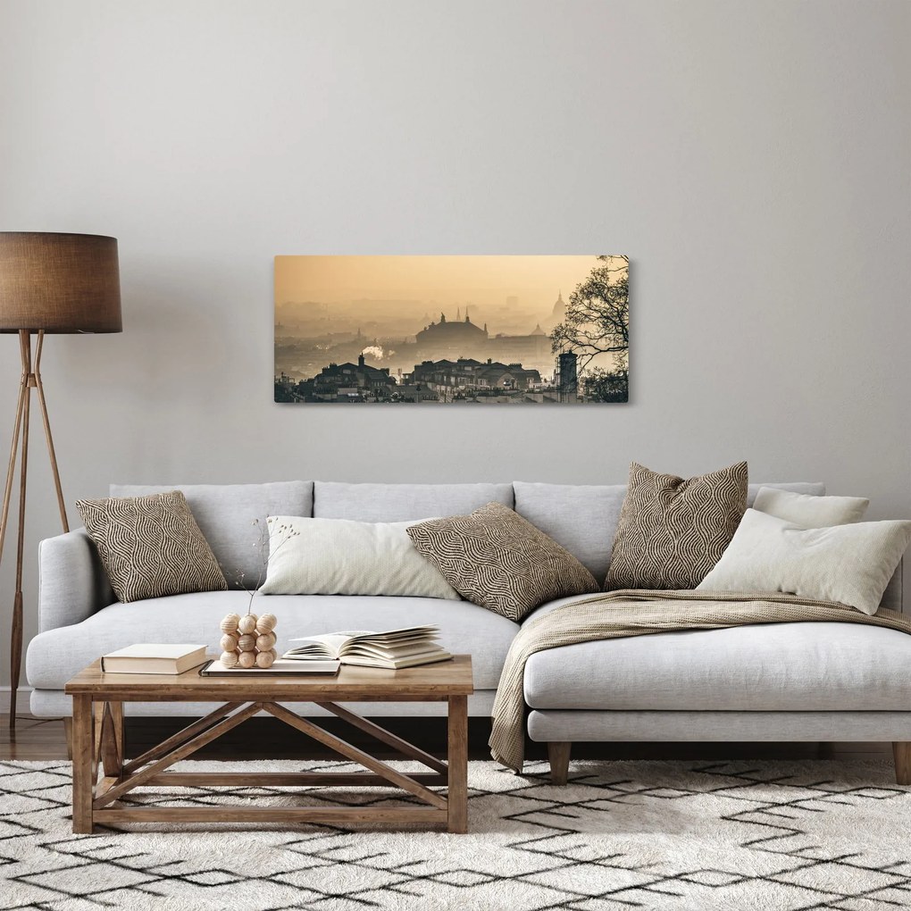 Kép - Város köd alatt (120x50 cm)
