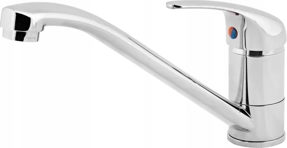 Konyhai mosogató csaptelep álló, króm