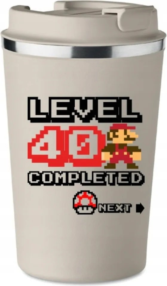 Prémium Termo Bögre bézs ajándék 40. Születésnapra Negyvenes KT_395