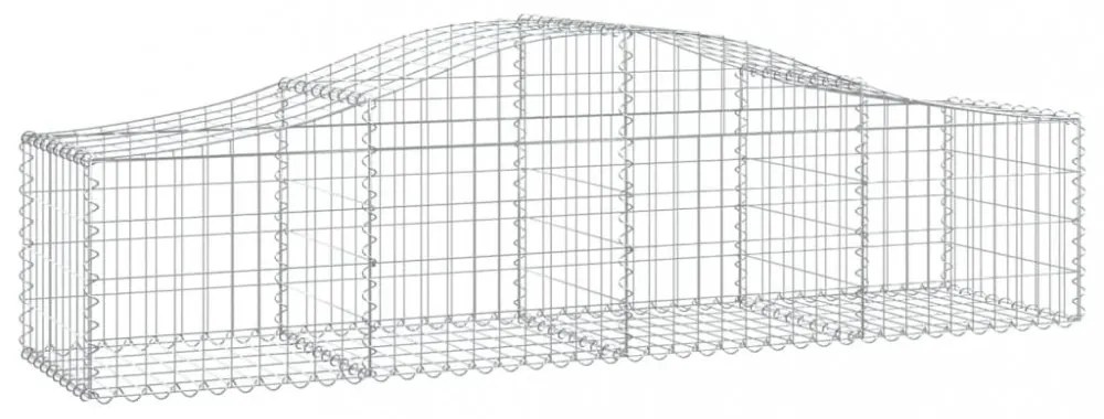 11 db íves horganyzott vas gabion kosár 200x50x40/60 cm