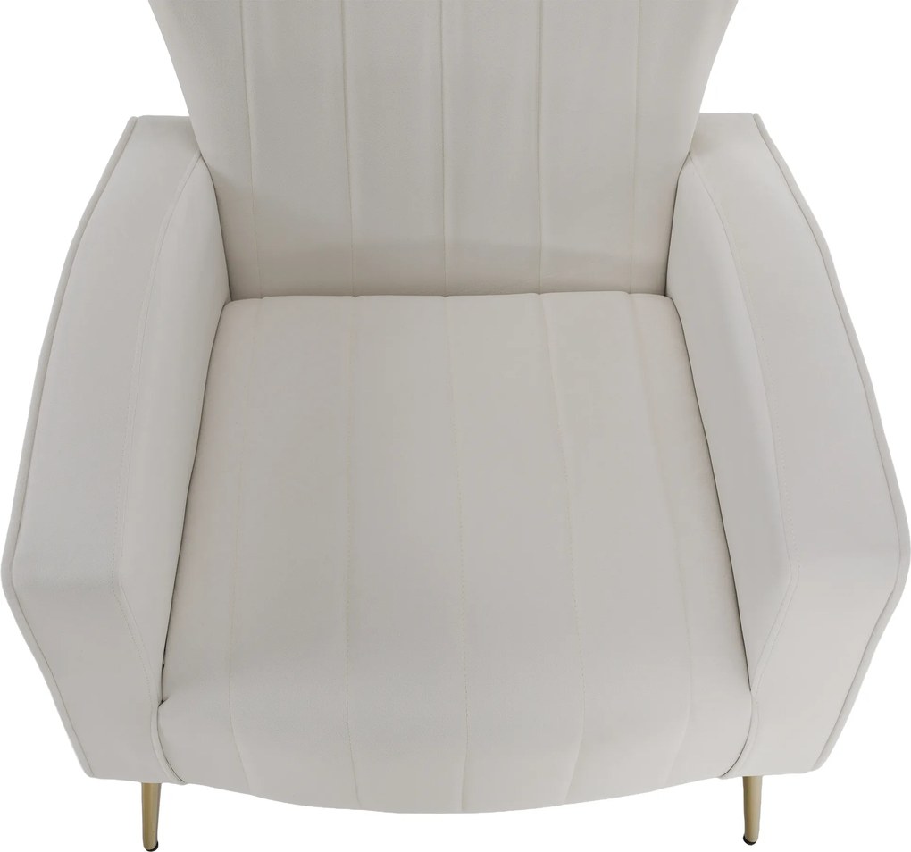 Relaxfotel, bézs Velvet szövet, BARET